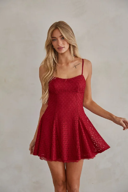 Betty Lace Fit and Flare Mini Dress