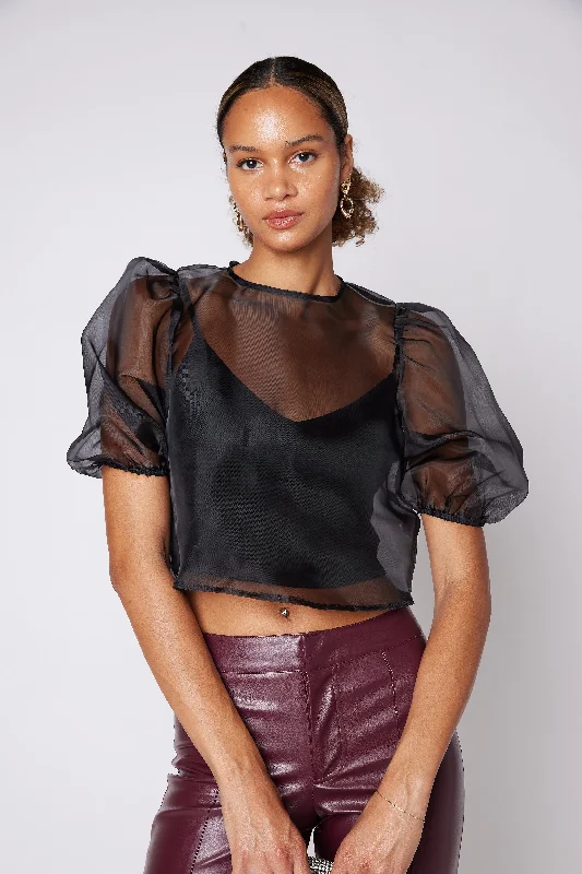 Miranda Lined Sheer Fabric Top