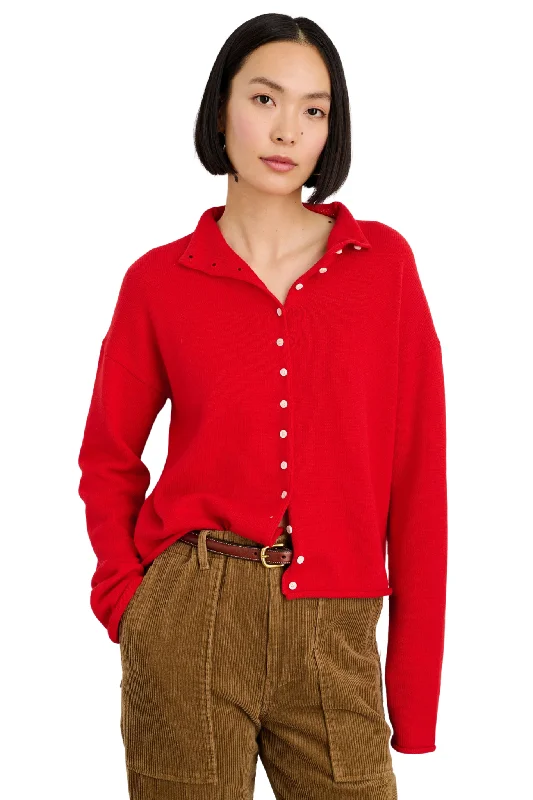 Taylor Cardigan in Fire Red