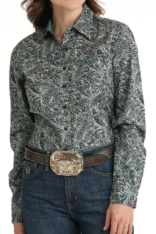 Cinch Women's Gray Paisley Shirt