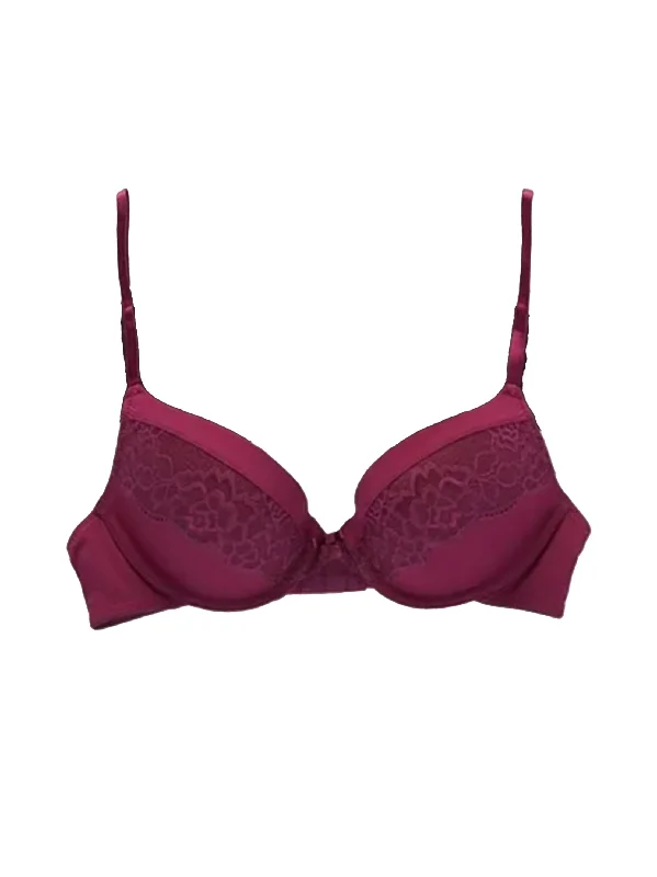 Women's Lace Bra,Burgundy Sophisticated Women's Tailored