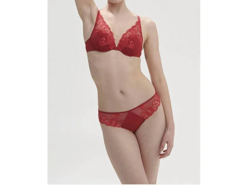Saga Triangle Contour Push Up Bra In Lipstick Red Women