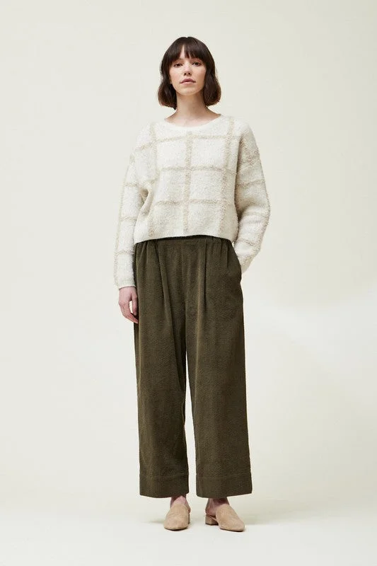 The Jasmine Grid Cropped Sweater