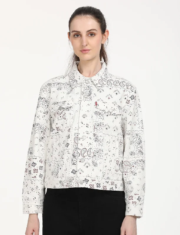 Women's Solid White Jacket