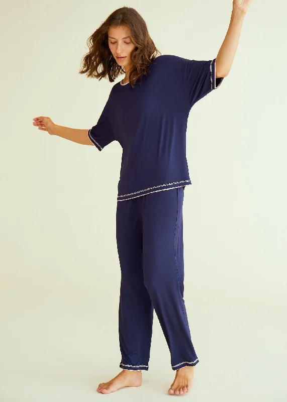 Women's 3/4 Sleeve Scoop Neck Bamboo Pajama Set