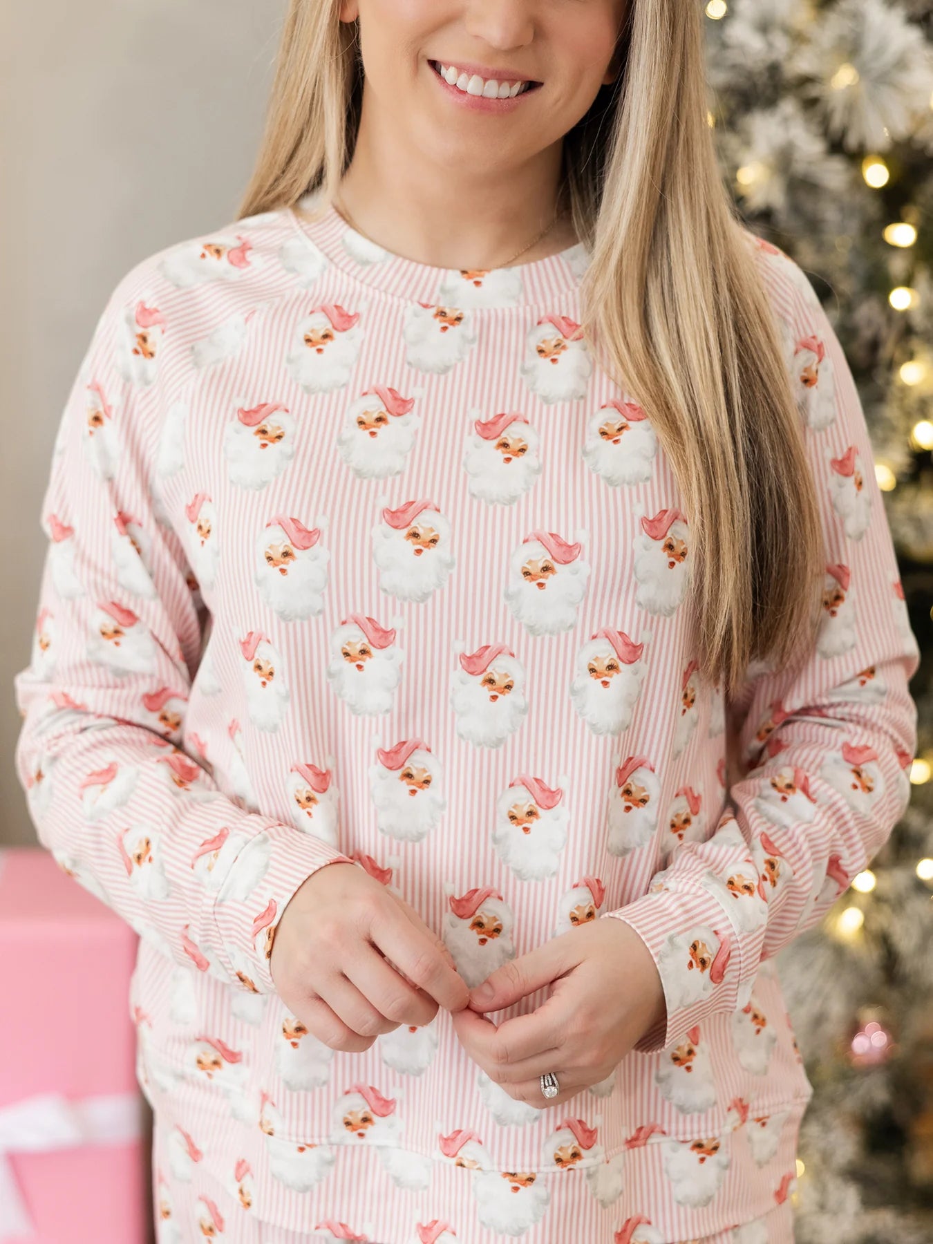 Annie Santa Baby Pink Pajama Set