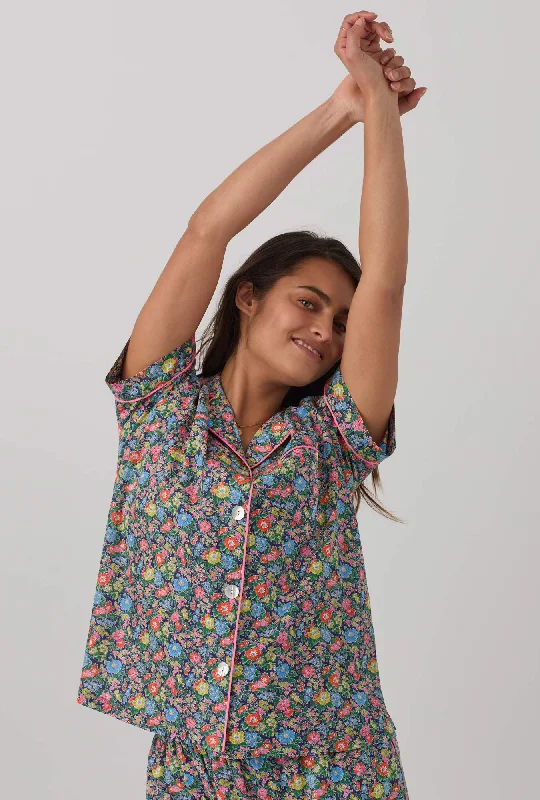 Clare Rich Short Sleeve Classic Woven Tana Lawn® Cropped PJ Set Made with Liberty Fabrics