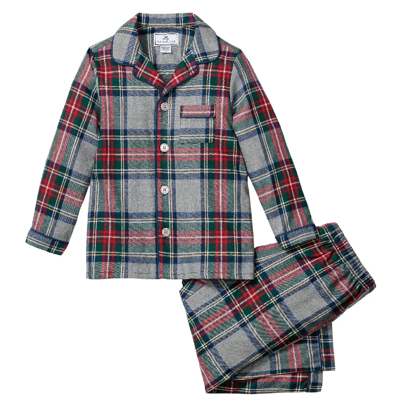 Kid's Brushed Cotton Pajama Set in Westminster Tartan