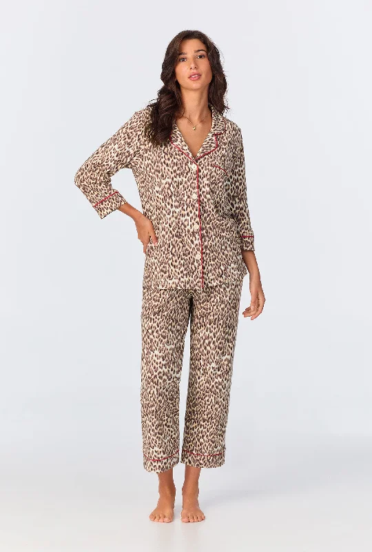 Wild Thing 3/4 Sleeve Classic Stretch Jersey Cropped PJ Set